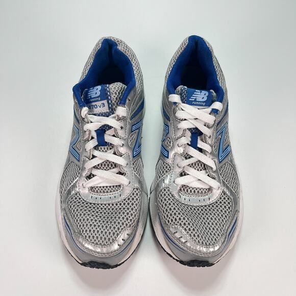 New Balance 470V3 Silver Blue Athletic Running Shoes W470SB3 Women's Size 8.5 - Picture 3 of 11